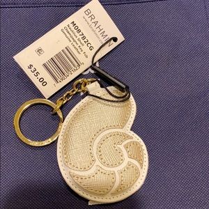 Brahmin leather keychain
